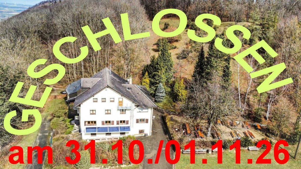 Unser Naturfreundehaus bleibt am Wochenende 31.10./01.11.26 geschlossen